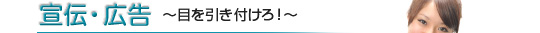 宣伝・広告 ～目を引き付けろ！～